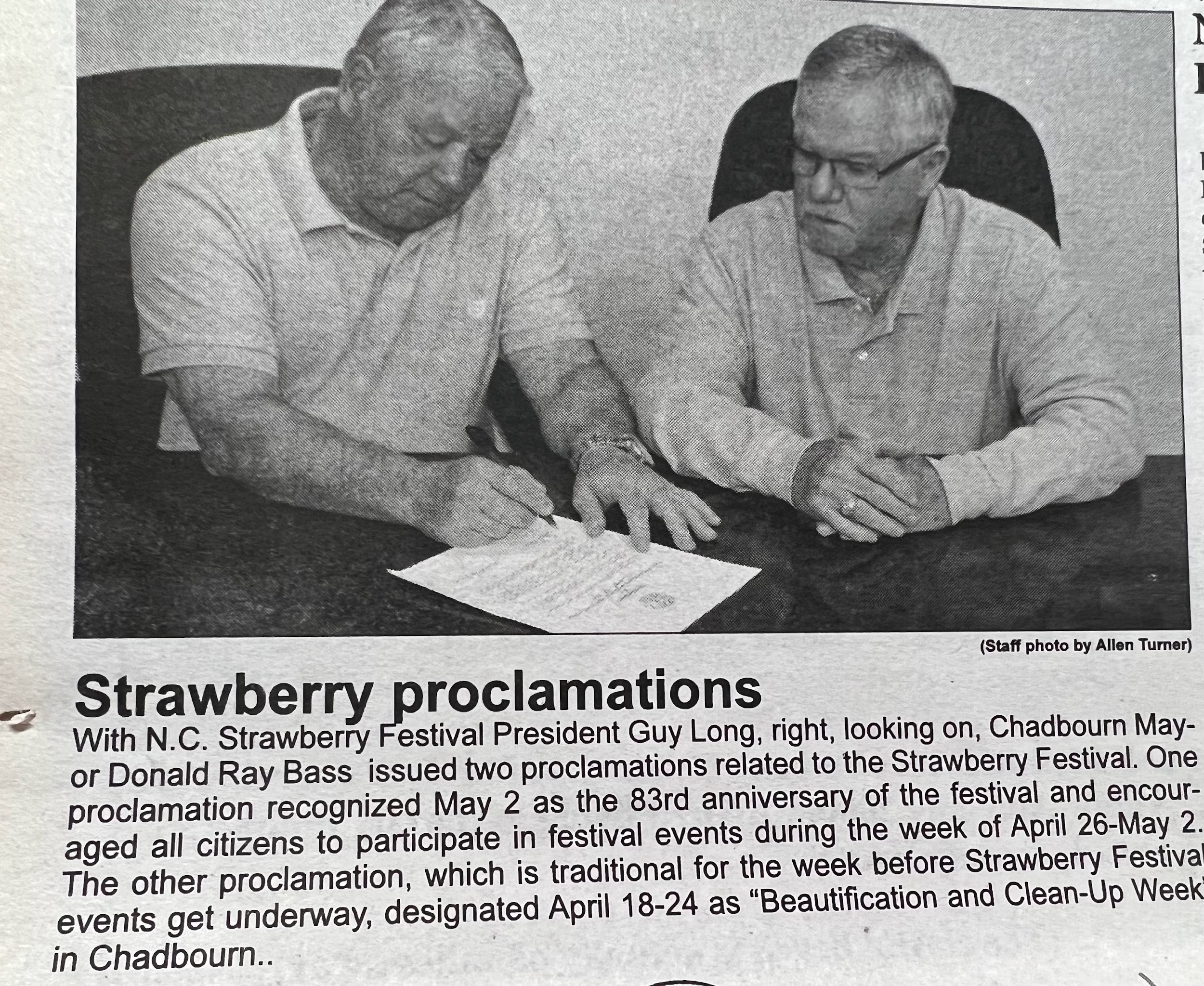 NC Strawberry Festival Memory