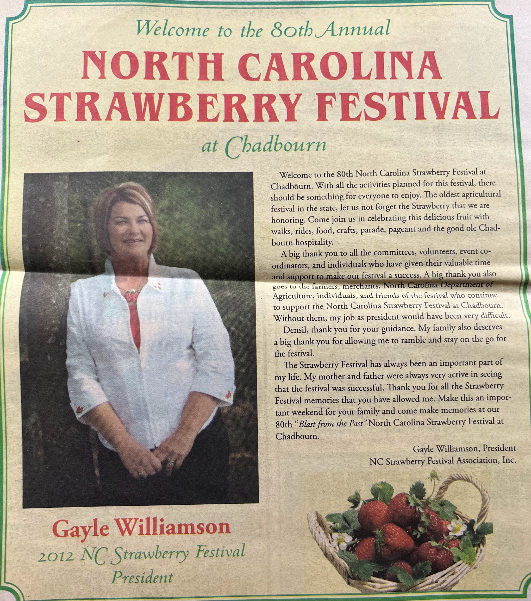 NC Strawberry Festival Memory